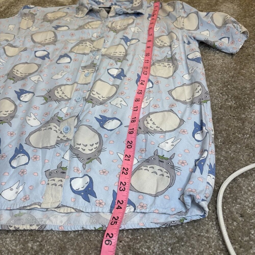 Hot Topic Studio Ghibli My Neighbor Totoro Light Blue Shirt Women's Size XS - Picture 4 of 7